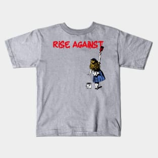 rise against red paint Kids T-Shirt